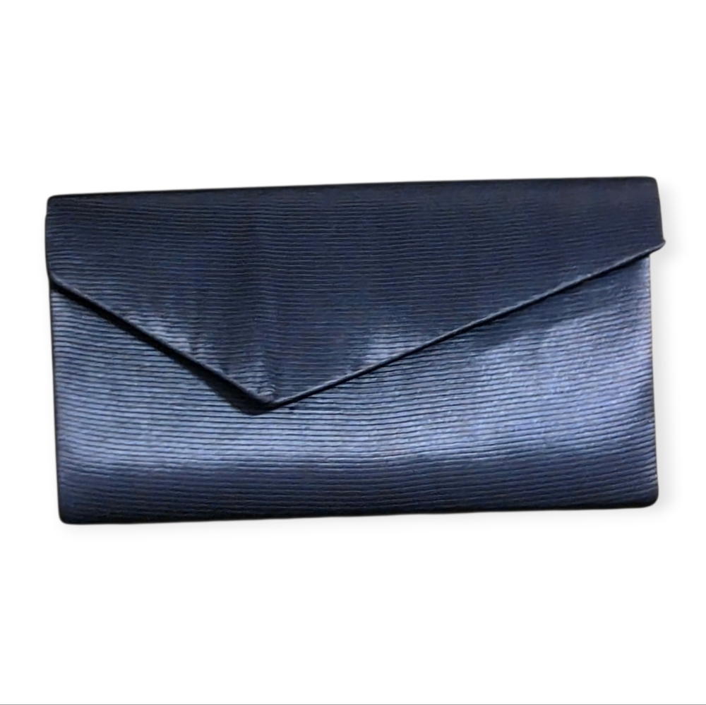 B.G. Street Bintage Navy Envelope Clutch Crossbody Strap Evening Bag 80s
